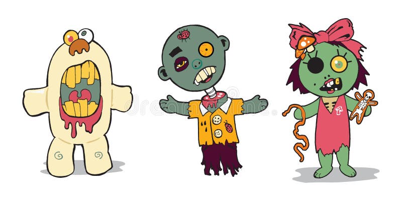 Download Zombie Family stock illustration. Illustration of trio ...