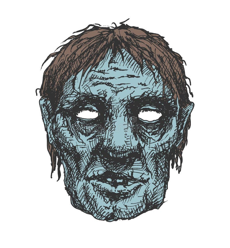 Download Sketchy Zombie Head Stock Vector Illustration Of Grunge 35108463