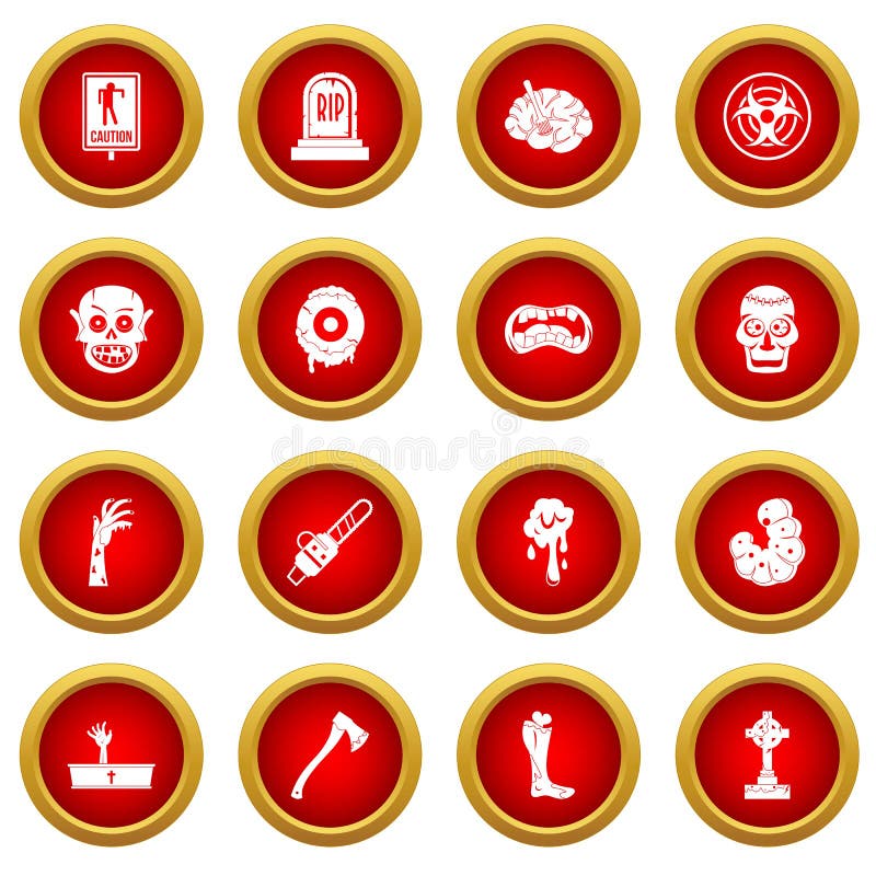 Zombie Icon Vector Sign and Symbol Isolated on White Background Stock