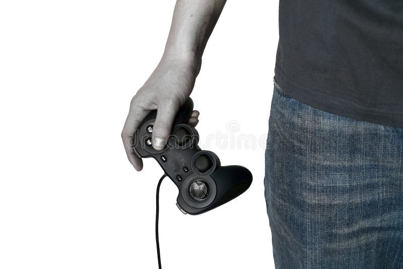 Zombie male hand hold video game controller