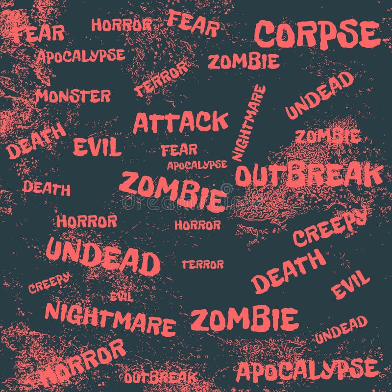 Zombie relative tags set stock vector. Illustration of night 97165920