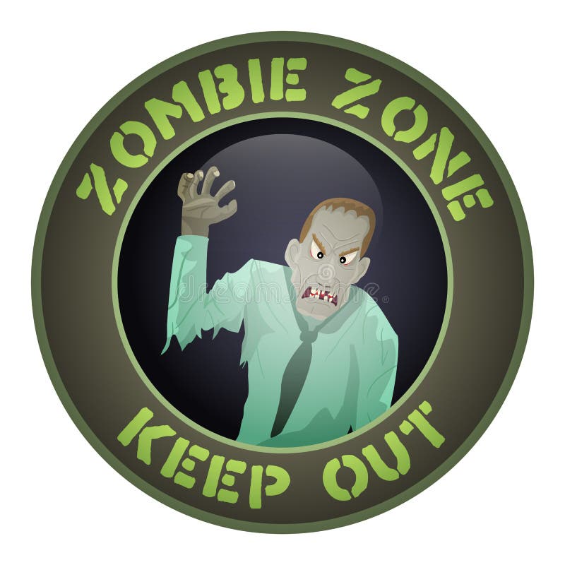 The Zombie Zone, Two Undeads in the Butchery Stock Vector