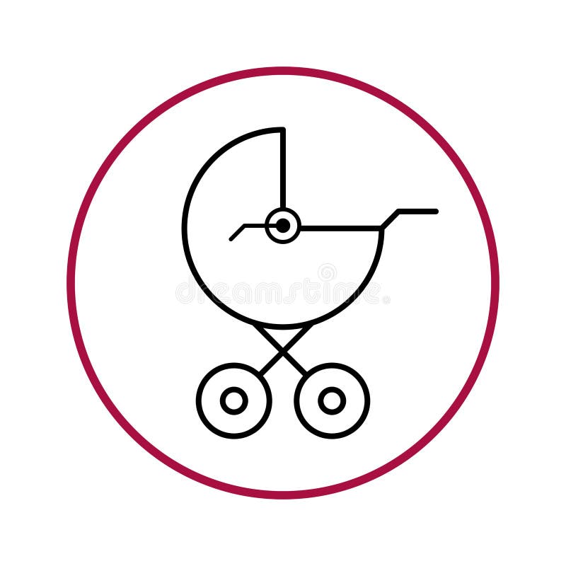 Zone baby carriage circle royalty free illustration