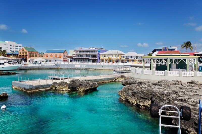 Waterfront shopping area in Georgetown, Grand Cayman. Waterfront shopping area in Georgetown, Grand Cayman