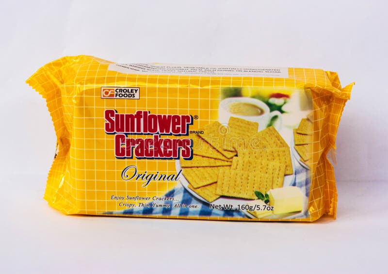 Zonnebloemcrackers royalty-vrije stock foto Zonnebloemcrackers royalty-vrije stock foto