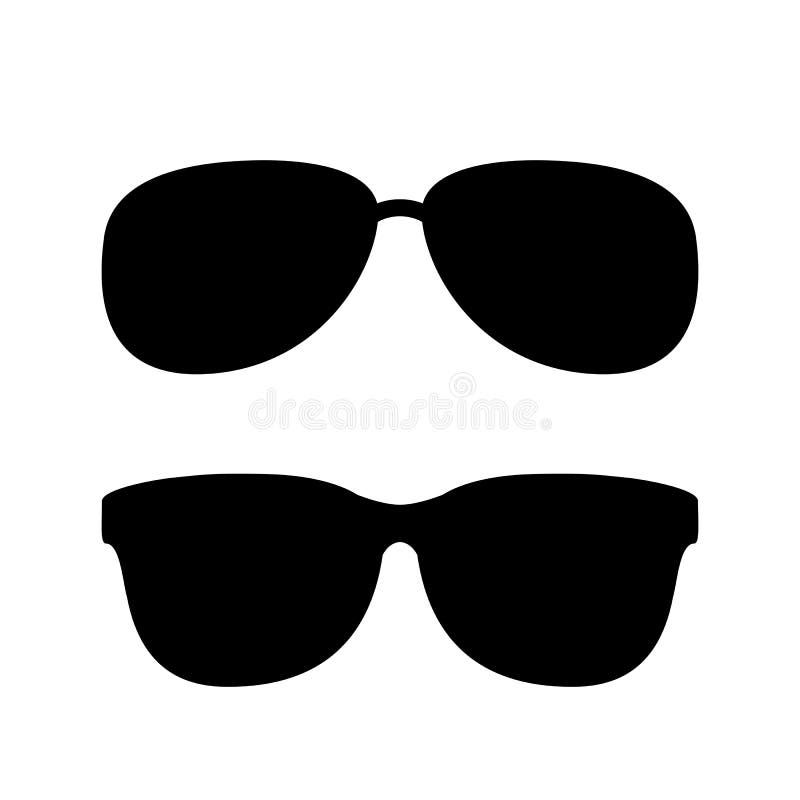 Zonnebrielenvectorpictogram. Zonnebril Bewerkbare Streek. Zonnebrillen Lineair Symbool Voor