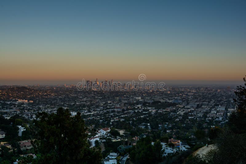 Zonsondergang Los Angeles stock afbeeldingen Zonsondergang Los Angeles stock afbeeldingen