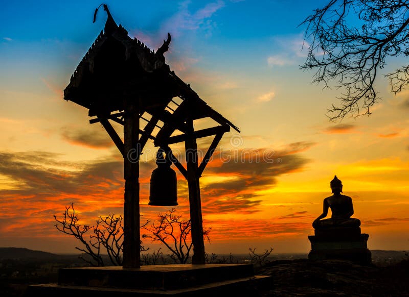 Zonsondergang oude Tempel royalty-vrije stock foto Zonsondergang oude Tempel royalty-vrije stock foto