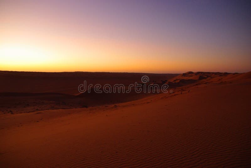 Sunrise at Wahiba Sands Oman. Sunrise at Wahiba Sands Oman