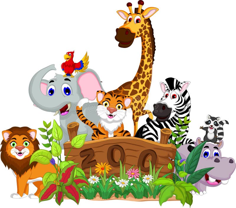 Zoo and the animal cartoon stock illustration. Illustration of monkey - 70198388 Zoo and the animal cartoon stock illustration. Illustration of monkey - 70198388