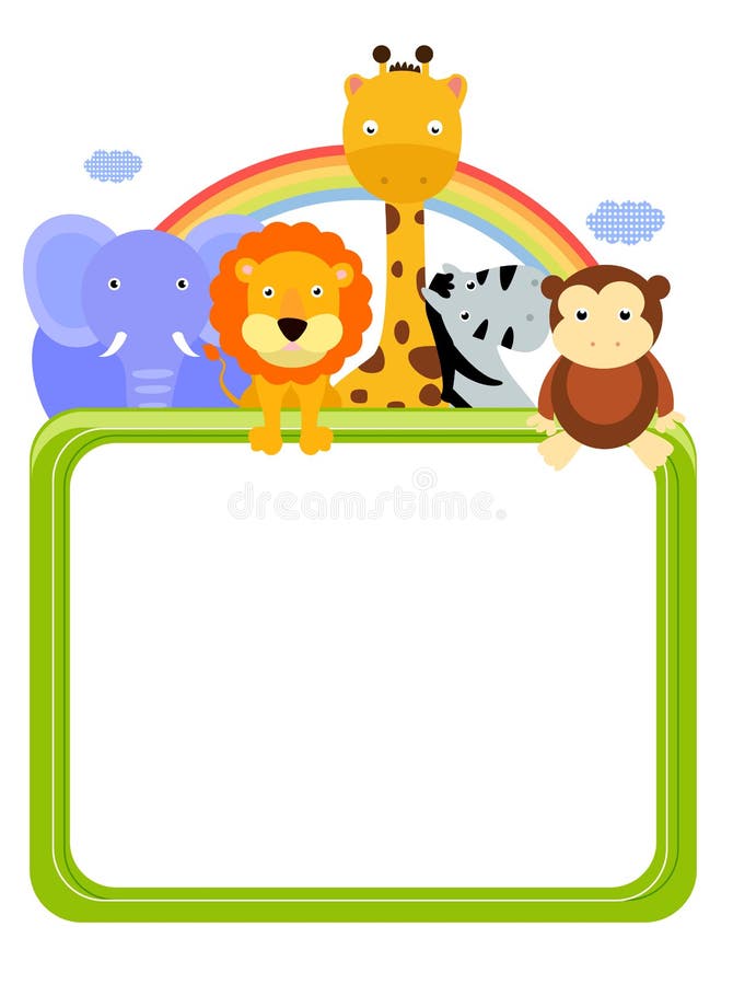 zoo animals frame illustration 43231634