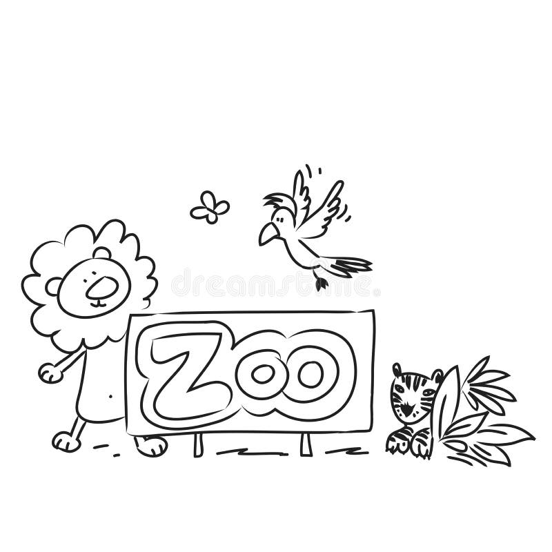 Zoo cartoon animals stock vector. Illustration of children - 83742914