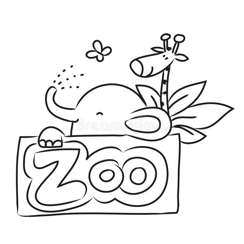 Zoo Vector Cartoon Illustration Animals Stock Vector (Royalty Free)  76989115 | Shutterstock