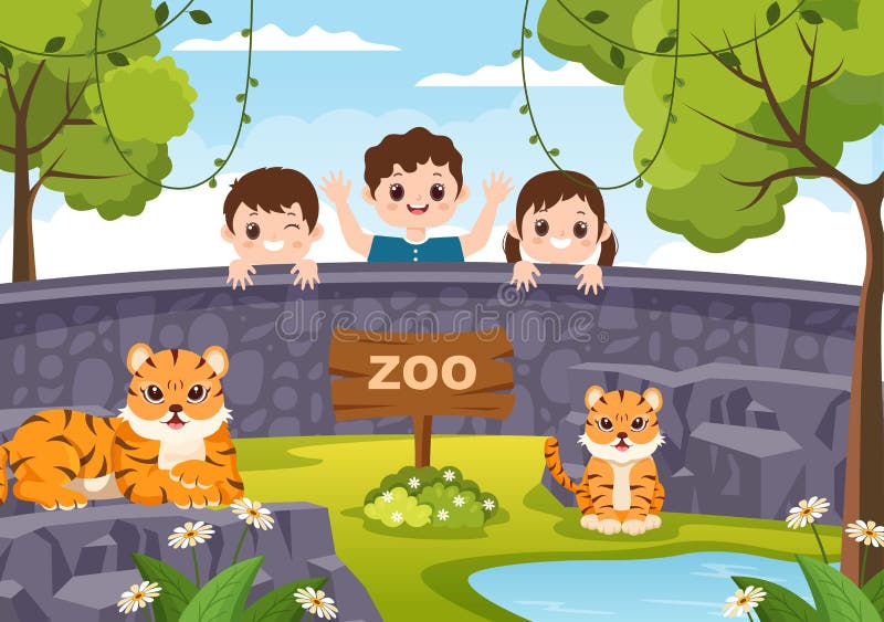 Tiger Zoo Cage Stock Illustrations – 113 Tiger Zoo Cage Stock  Illustrations, Vectors & Clipart - Dreamstime