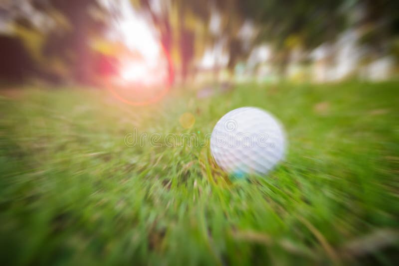 Zoom golfball on course stock photo. Image of hole, object 50907438