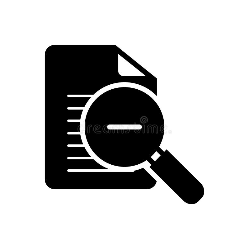 Black Solid Icon for Zoom Out, Enlarge and Tool Stock Vector Illustration of tool, logo 146982386