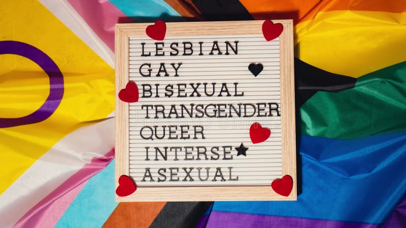 Zoom in out lgbtqia descripción marco en la bandera lgbtqia arcoiris hecha de material seda. bisexual gay lesbiana