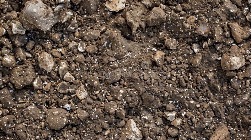 A zoomedin view of compacted dirt displaying its tightlypacked particles and granular texture royalty free stock image