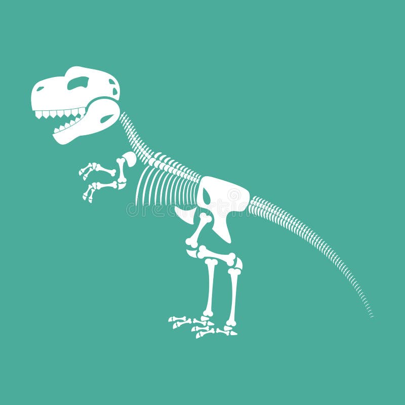 Zredukowany dinosaur Dino kości Tyrannosaurus czaszka Pre ilustracja wektor Zredukowany dinosaur Dino kości Tyrannosaurus czaszka Pre ilustracja wektor