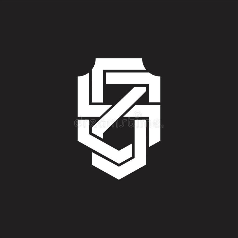 ZS Logo monogram design template royalty free illustration