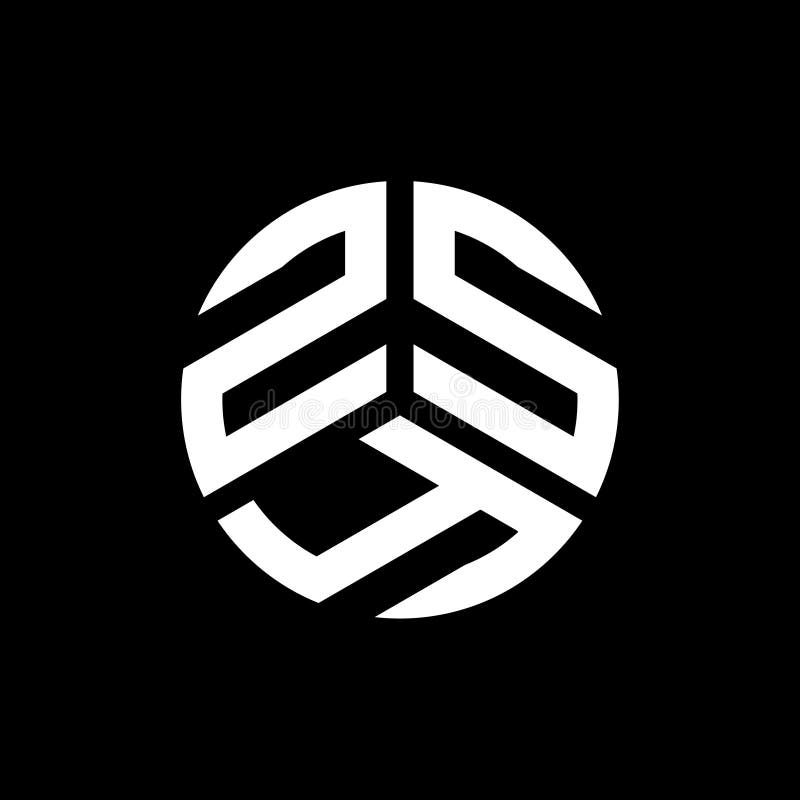 ZSY Letter Logo Design on Black Background. ZSY Creative Initials ...