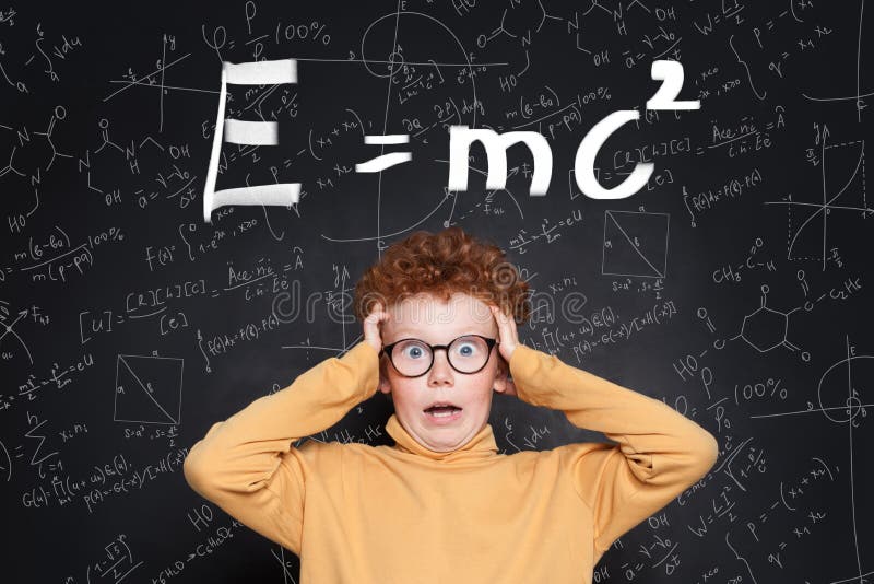Zszokowane formuły dla dzieci, nauki i matematyki zdjęcie royalty free