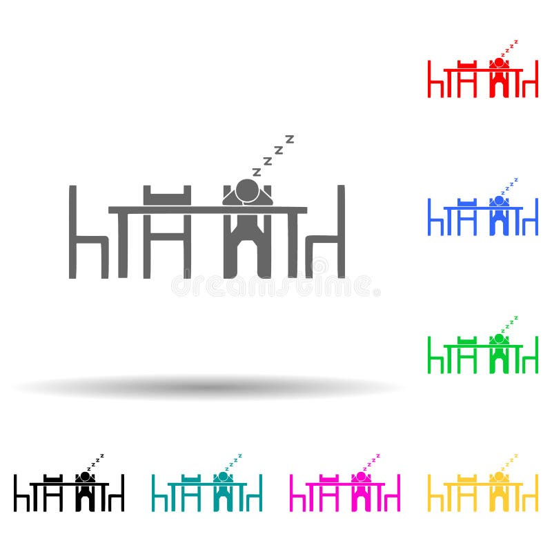 Zu im Frühstadium Firmenmulti Farbartikone sitzen, Leichter Glyph, flach der Sitzung Symbole der Menschen für ui und ux, Website lizenzfreie abbildung