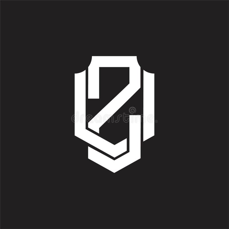 ZU Logo monogram design template vector illustration