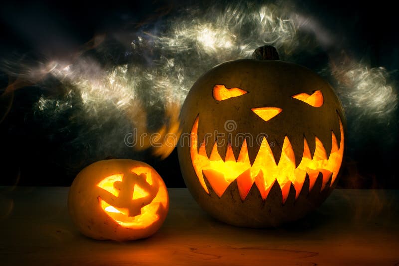Zucche magiche di Halloween fotografie stock