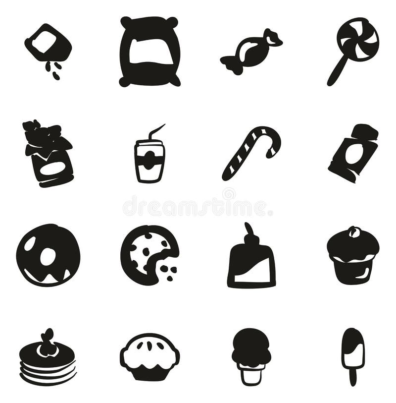 Zucchero o Sugar Food Icons Freehand Fill illustrazione vettoriale Zucchero o Sugar Food Icons Freehand Fill illustrazione vettoriale