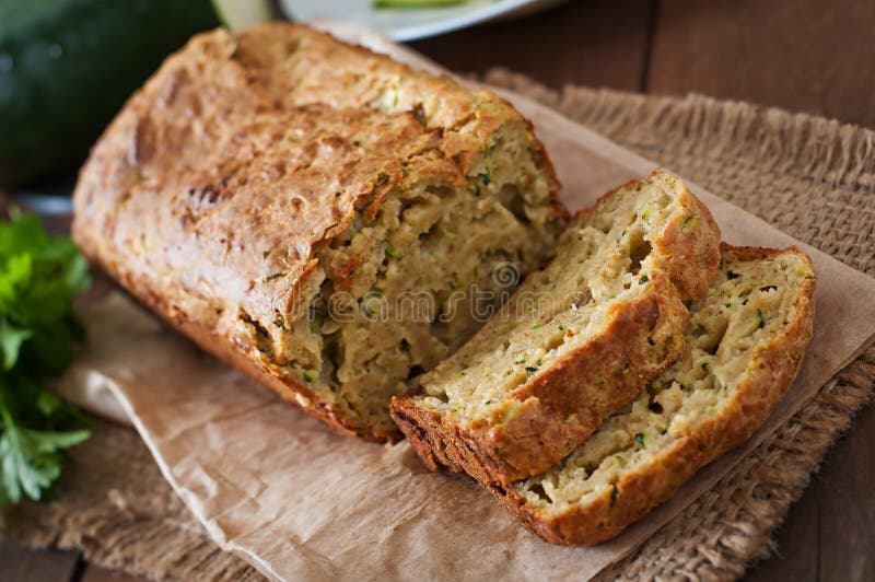 Zucchini bread with cheese