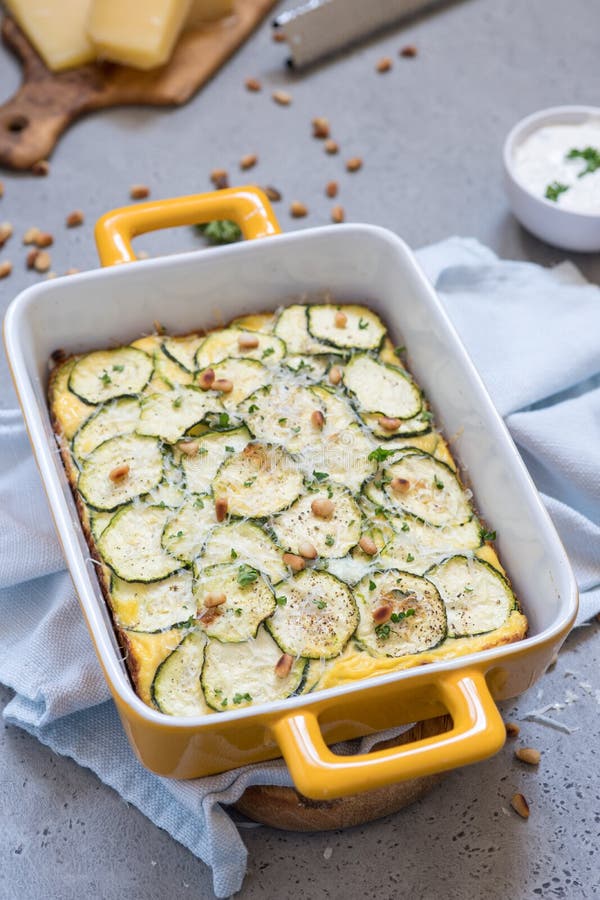Zucchini Casserole with Cheese Stock Image Image of gratin, organic