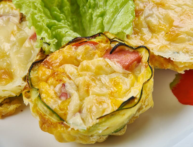 Zucchini Egg Cups stock photo. Image of baked, cups 125345826