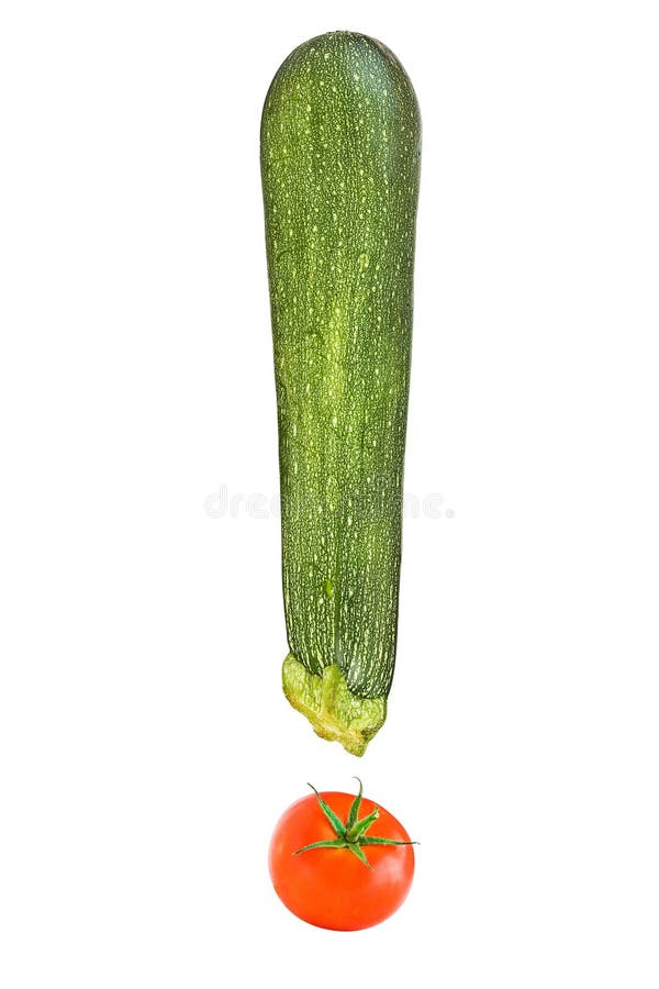 Zucchini exclamation mark royalty free stock photos