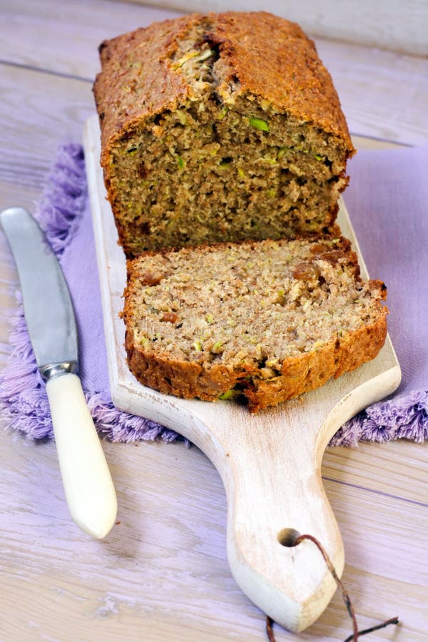 Zucchini Loaf Cake with Raisin Stock Image Image of sweet, food 32261437