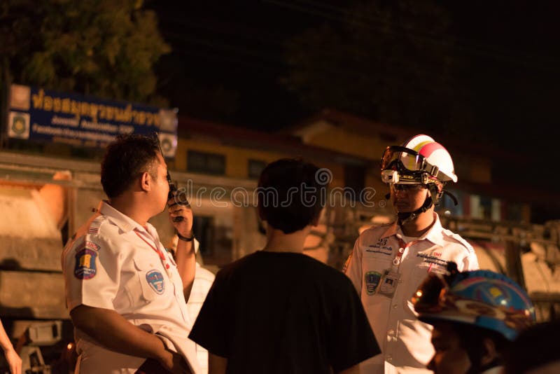 Zug-Entgleisung in Nakhon Ratchasima, Thailand 10/7/2017 stockbild Zug-Entgleisung in Nakhon Ratchasima, Thailand 10/7/2017 stockbild