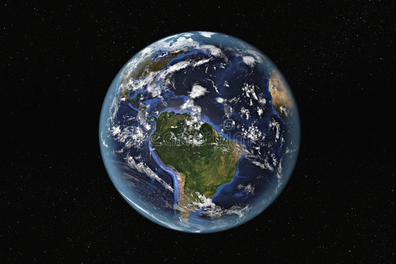 Detailed view of Earth from space, showing South America and The Caribbean. Elements of this image furnished by NASA. Detailed view of Earth from space, showing South America and The Caribbean. Elements of this image furnished by NASA