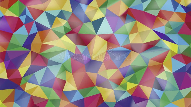 Zuivere abstracte achtergrond van driehoeken van verschillende kleuren