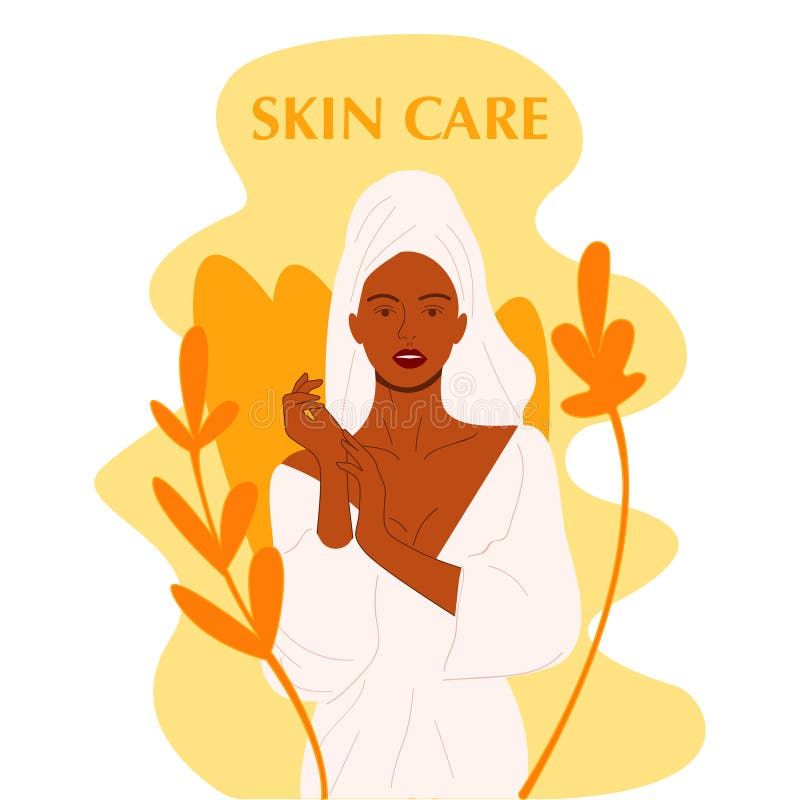 Zuivere schoonheid Mooie jonge Afro-Amerikaanse shirtless vrouw Vrouwen in grote bladeren Room van concepten de organische natuur stock illustratie Zuivere schoonheid Mooie jonge Afro-Amerikaanse shirtless vrouw Vrouwen in grote bladeren Room van concepten de organische natuur stock illustratie