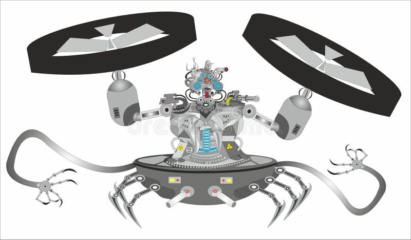 Zukunftsromane Cyborg-Roboter â „– 2 stock abbildung