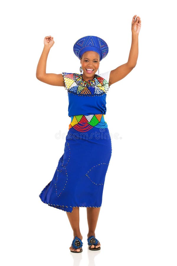 Zulu Girls in Traditional Dresses