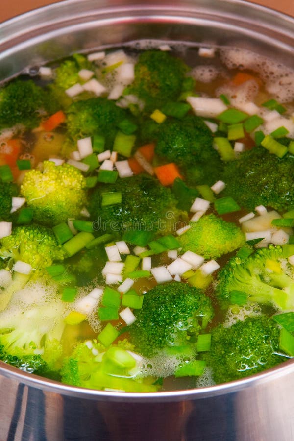 Close-up of the vegetable soup. Close-up of the vegetable soup