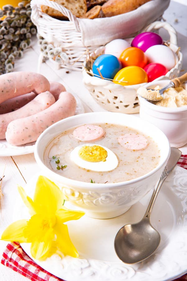 Zurek Delicious Easter Soup after Polish Style Stock Photo Image of
