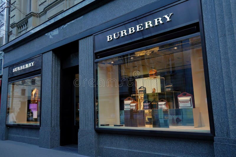 Boutique of Label Burberry, Luxury Fashion House of English Origin, in  Downtown Zurich. Editorial Photo - Image of building, clothes: 206797386