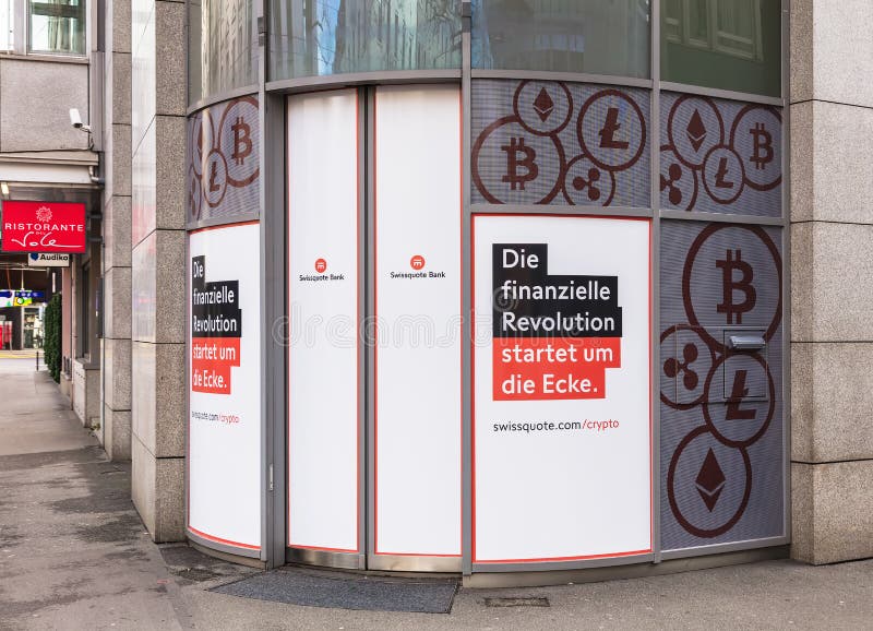 Entrance to the ofiice of the Swissquote Bank on Lowenstrasse st royalty free stock photo Entrance to the ofiice of the Swissquote Bank on Lowenstrasse st royalty free stock photo
