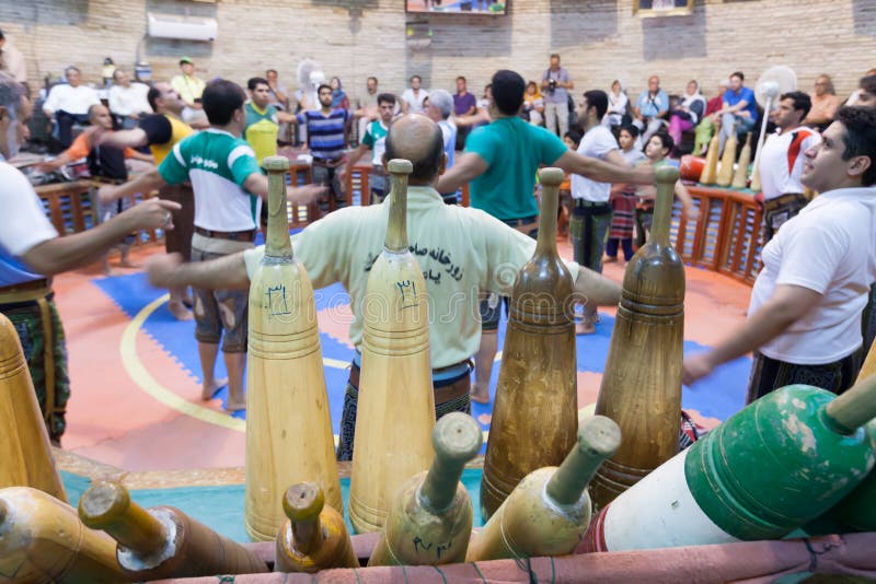 Zurkhaneh nell'Iran fotografie stock