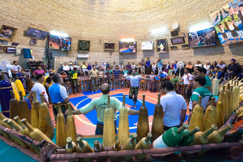 Zurkhaneh nell'Iran fotografia stock libera da diritti