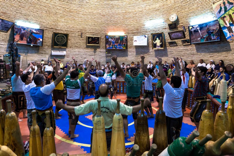 Zurkhaneh in Iran fotografia stock libera da diritti