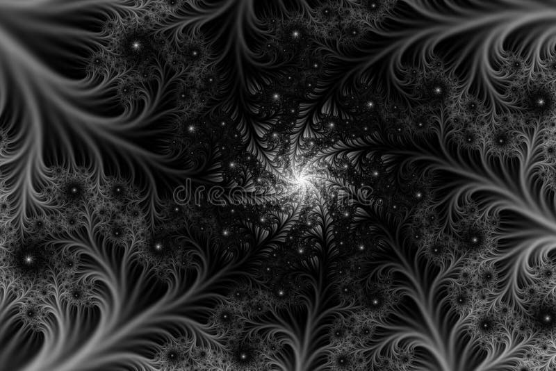 Abstraktes, geschwungenes Märchen-Illustrationskunstwerk stock abbildung