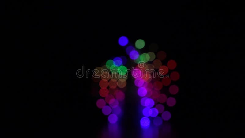 Zusammenfassungshintergrund buntes unscharfes bokeh des Lichtes bewegend Langsame Bewegung stock footage